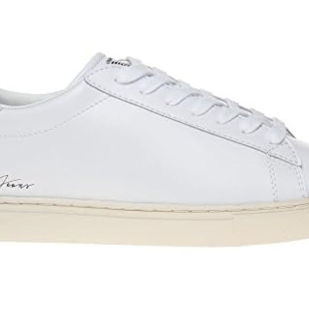 Armani Jeans Men's Low Cut Script Fashion Sneaker, White, 8.5 M US